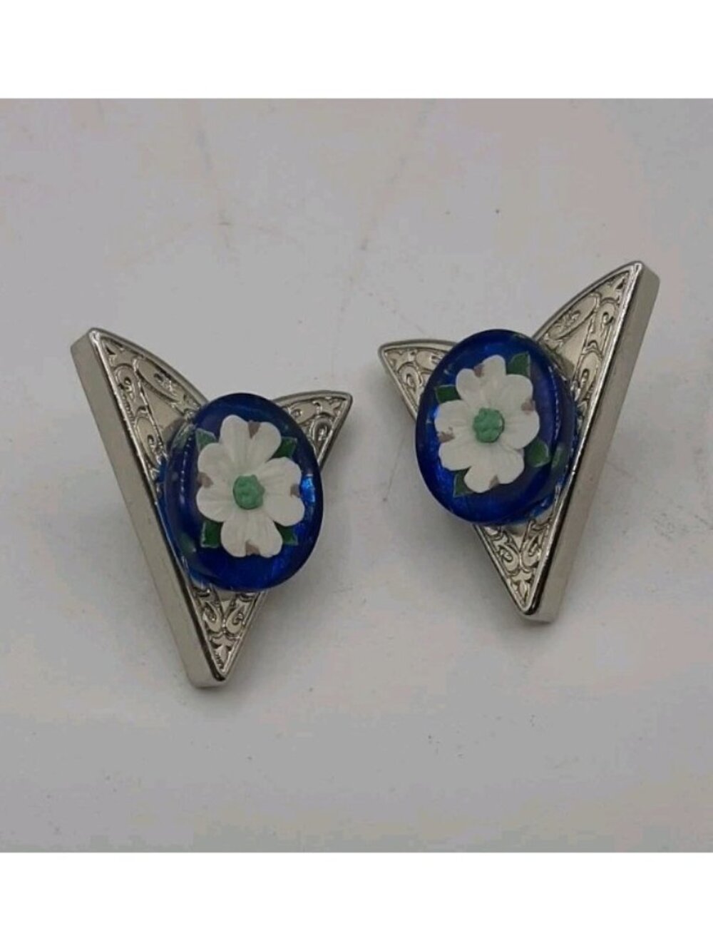 Vintage Western Collar Tips Square Dancing Rodeo Cowboy Cowgirl Screw Backs